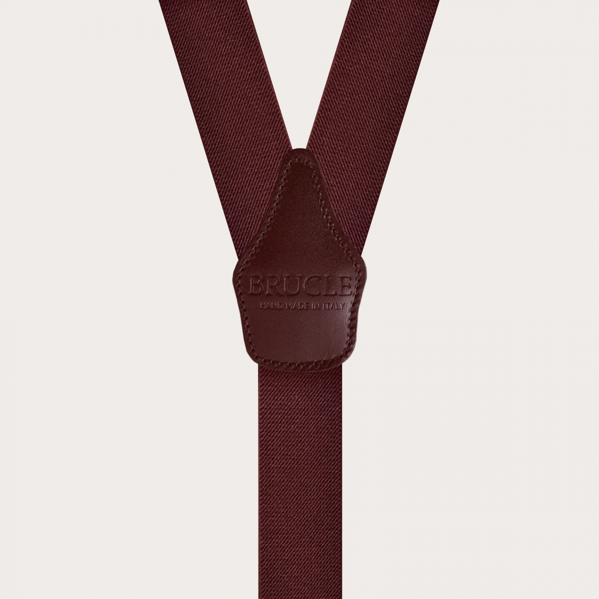 Bretelles larges bordeaux avec 3 clips