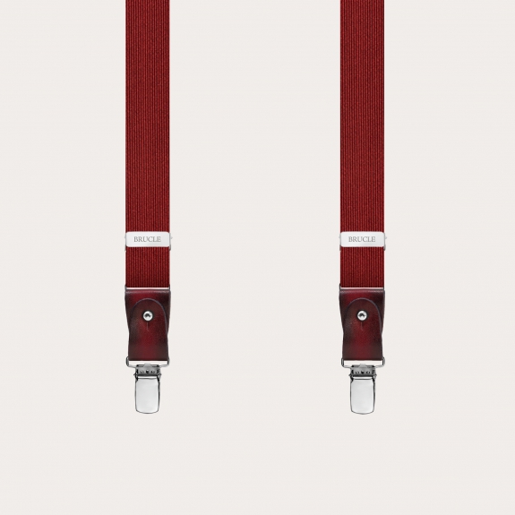 braces suspenders form men bordeaux