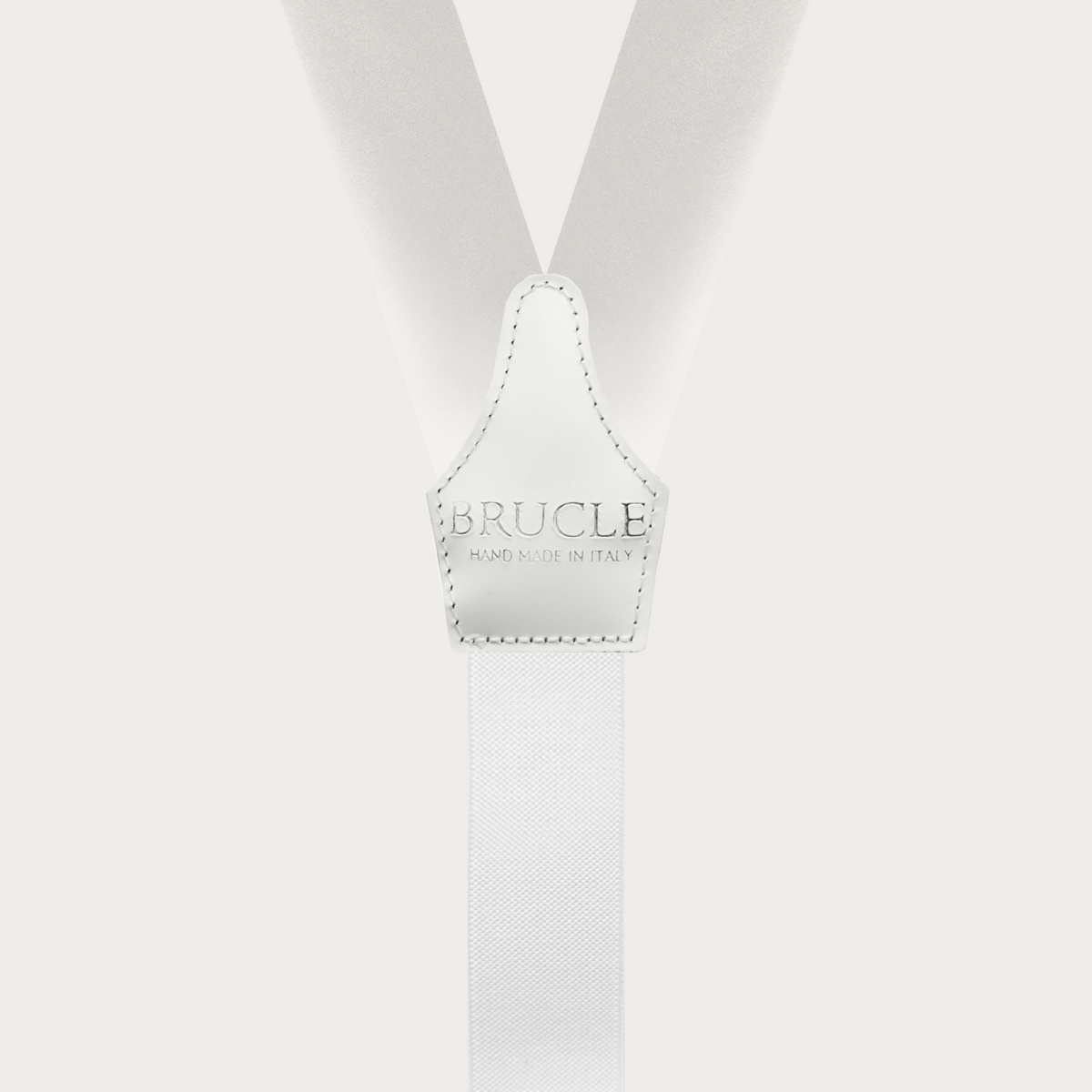 Hosenträger zum knöpfen, Weiß seide