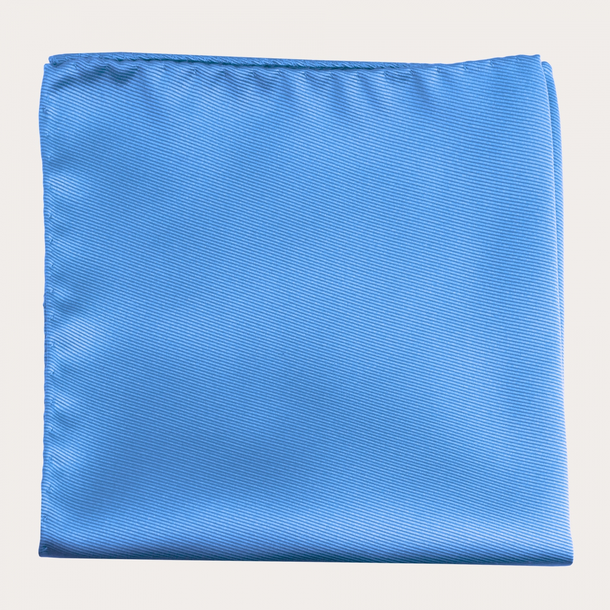 Pochette de cérémonie en soie, bleu à pois blancs