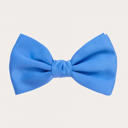 Classic bow tie in silk jacquard, light blue