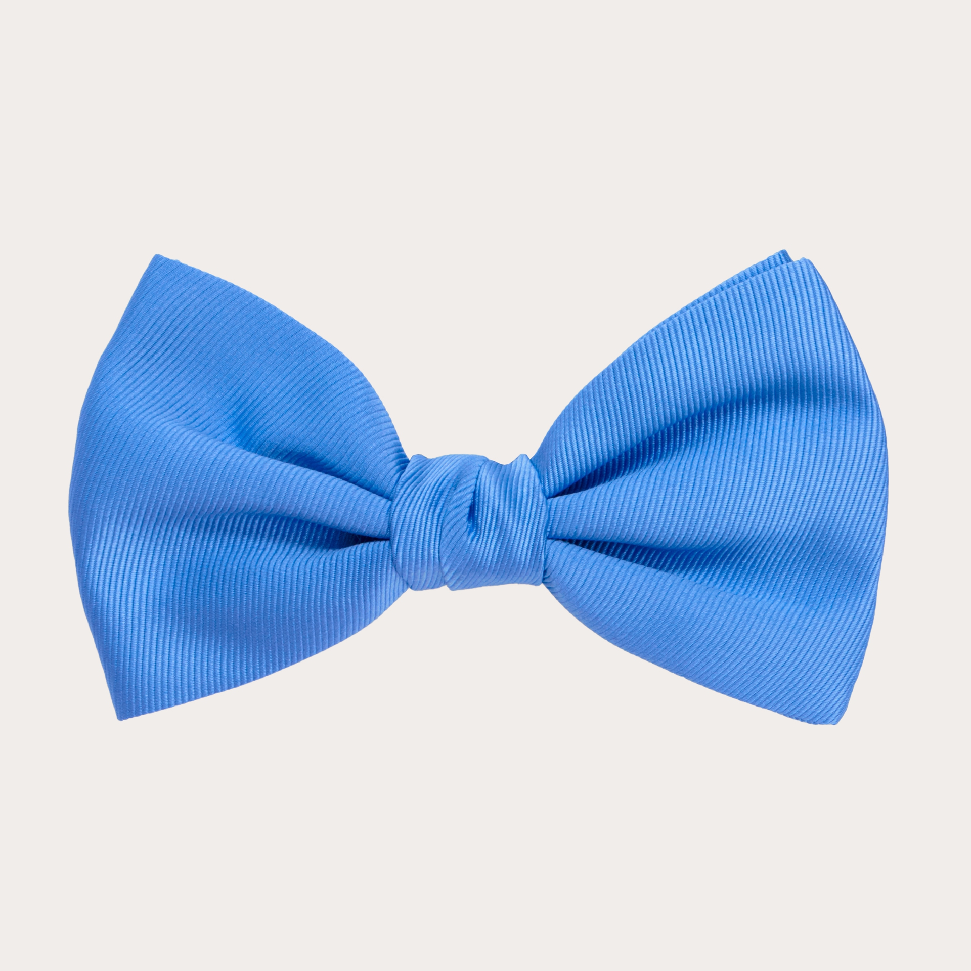 BRUCLE Classic bow tie in silk jacquard, light blue