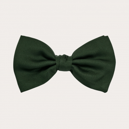 Silk pre-tied bow tie, forest green