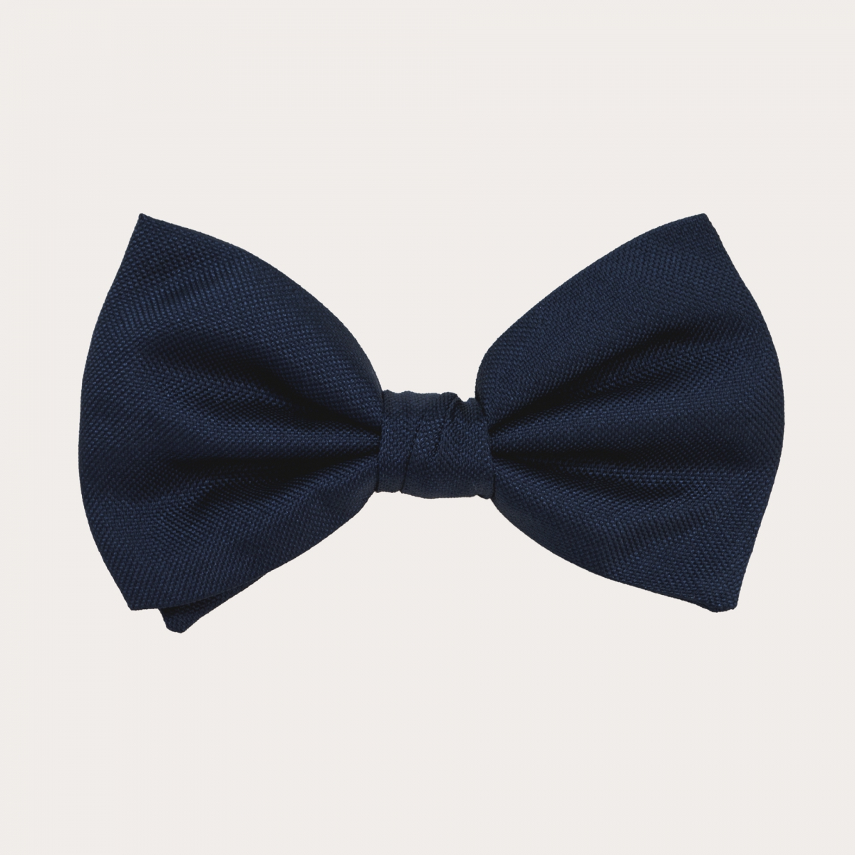 BRUCLE Elegant navy blue silk jacquard bow tie