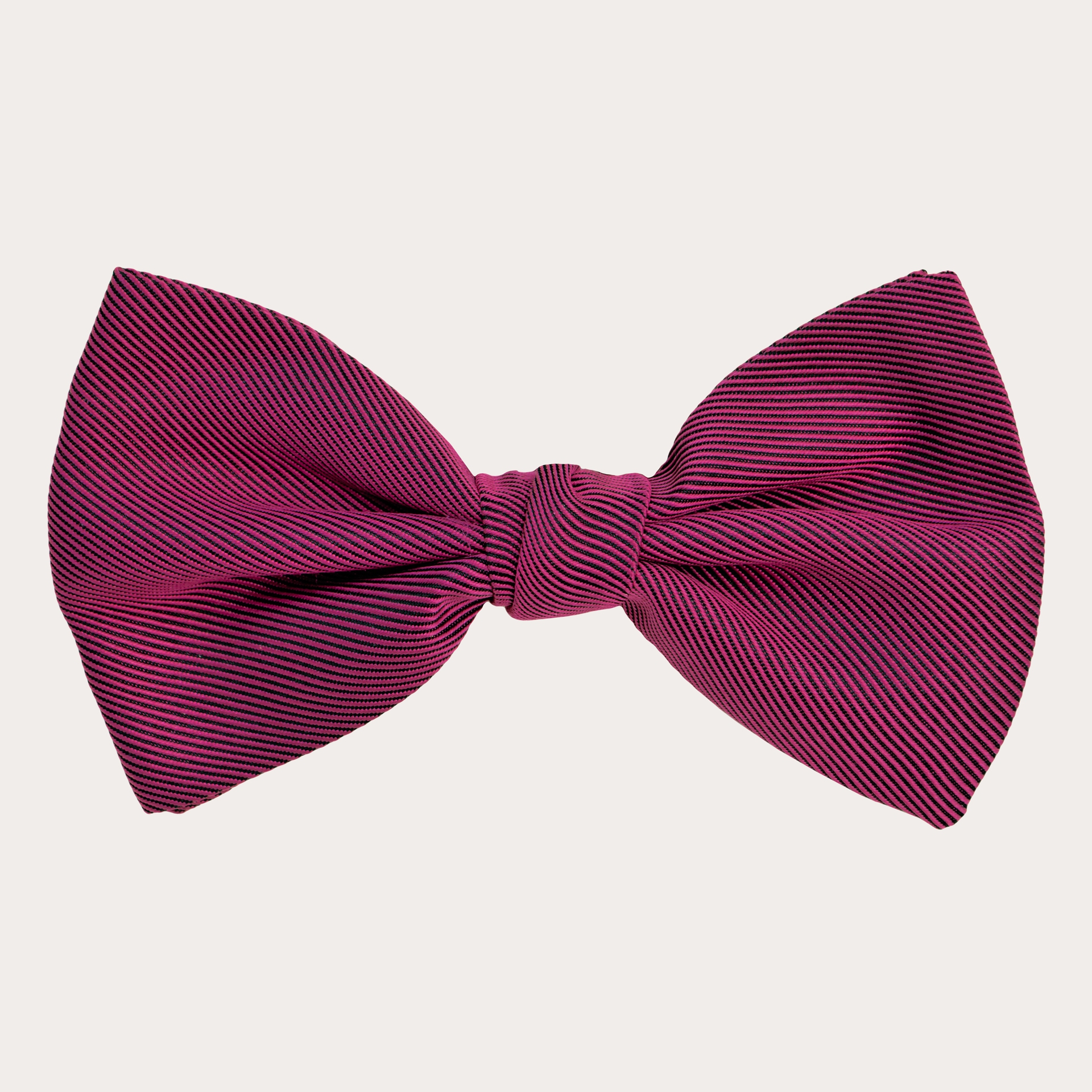 Elegante papillon in seta jacquard color fucsia