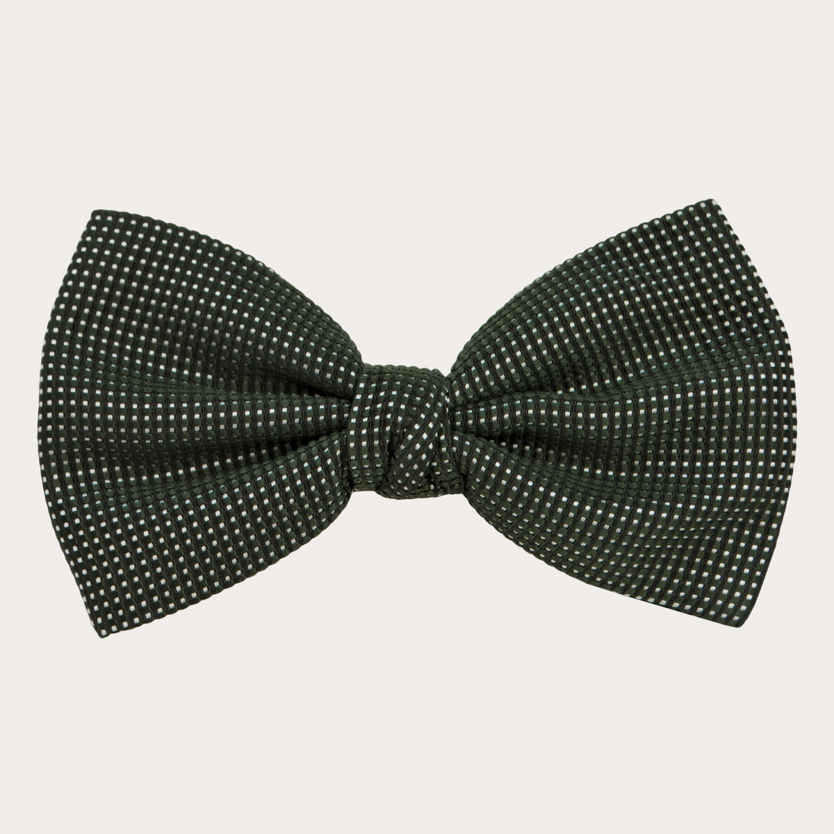 Elegant dotted pattern green silk bow tie