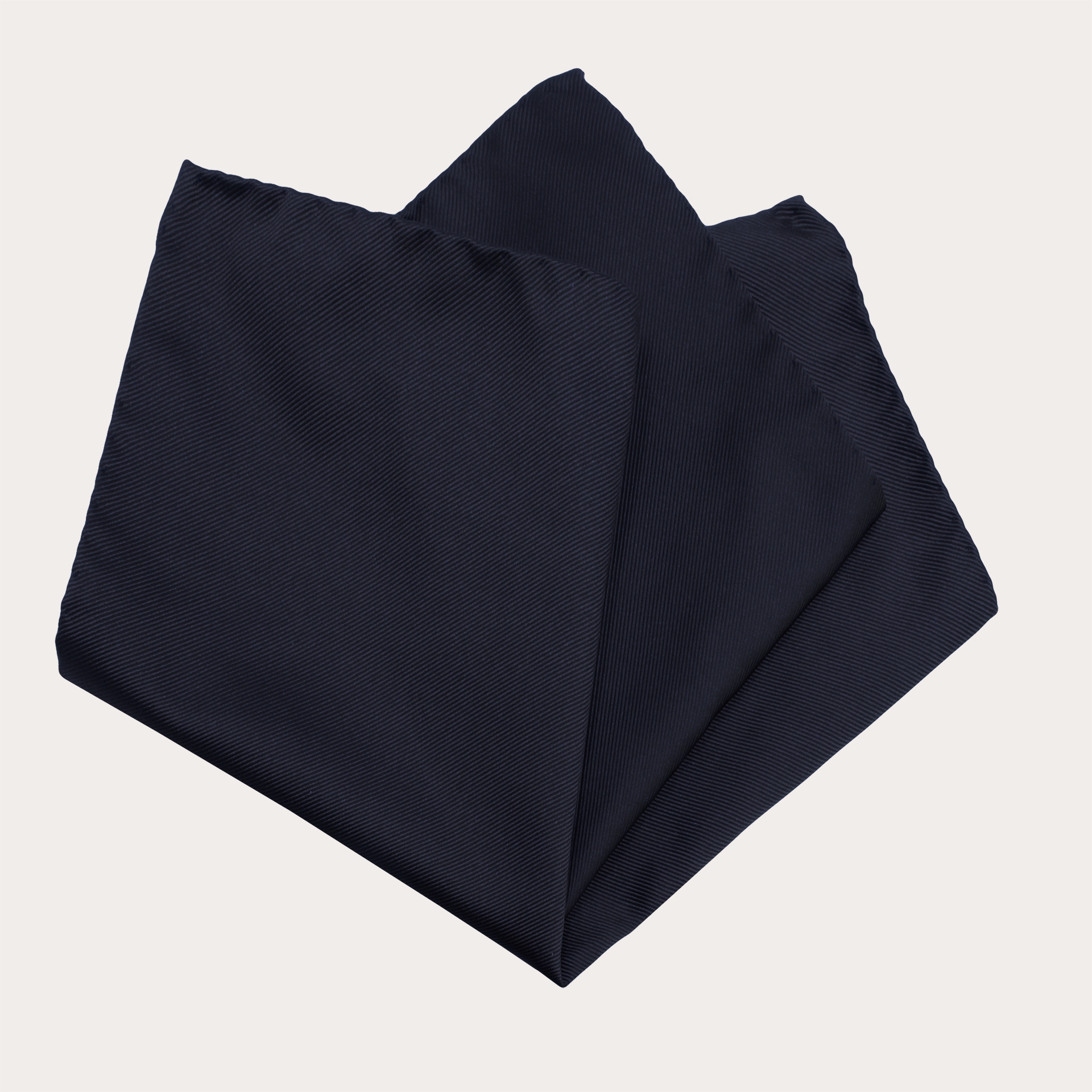 BRUCLE Navy blue silk pocket square