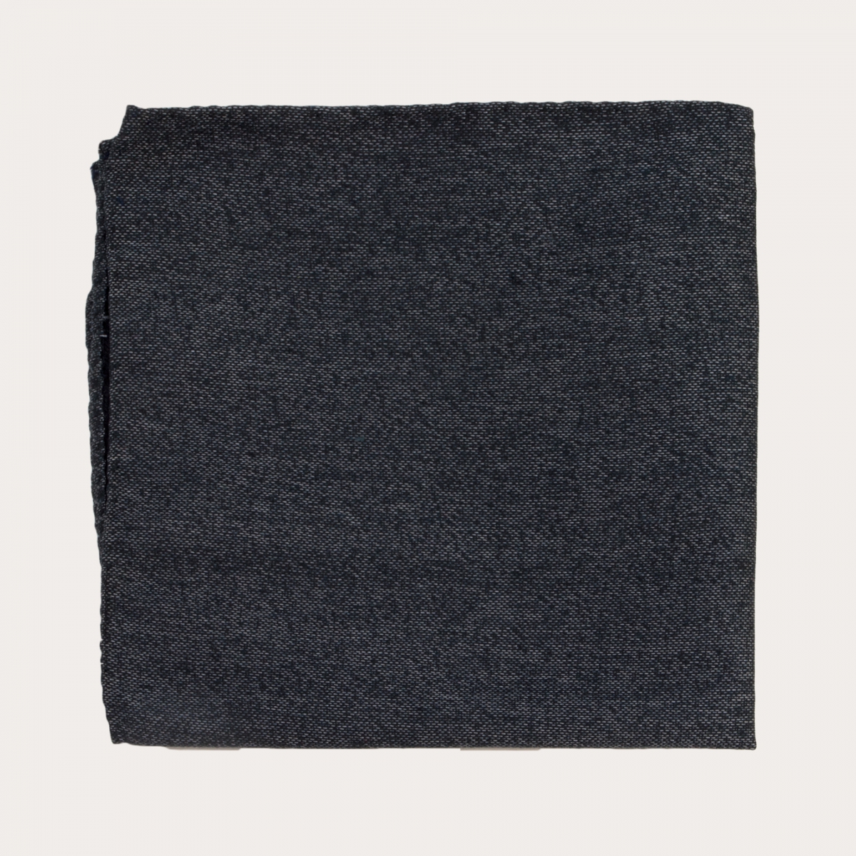 BRUCLE Pocket square in dark gray melange silk