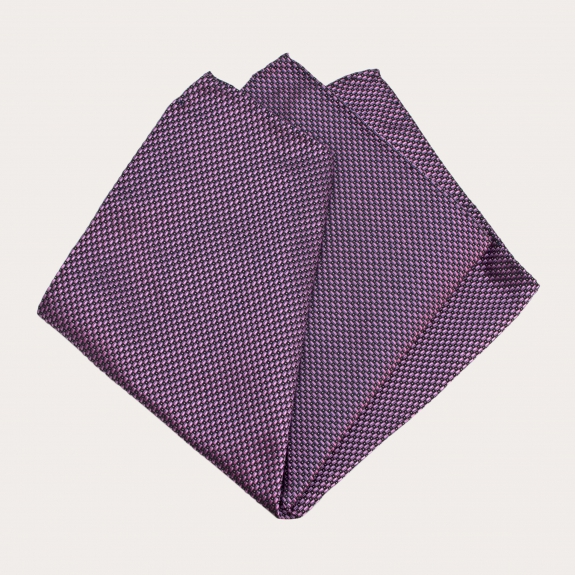 BRUCLE Pañuelo de bolsillo de hombre rosa con estampado de puntos