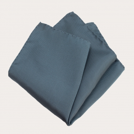 Pocket square in dusty blue jacquard silk