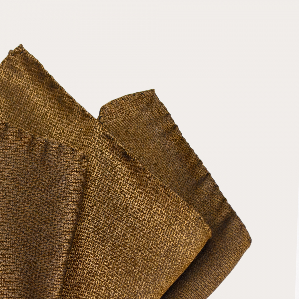 Élégante pochette de costume pour homme en soie jacquard or irisé