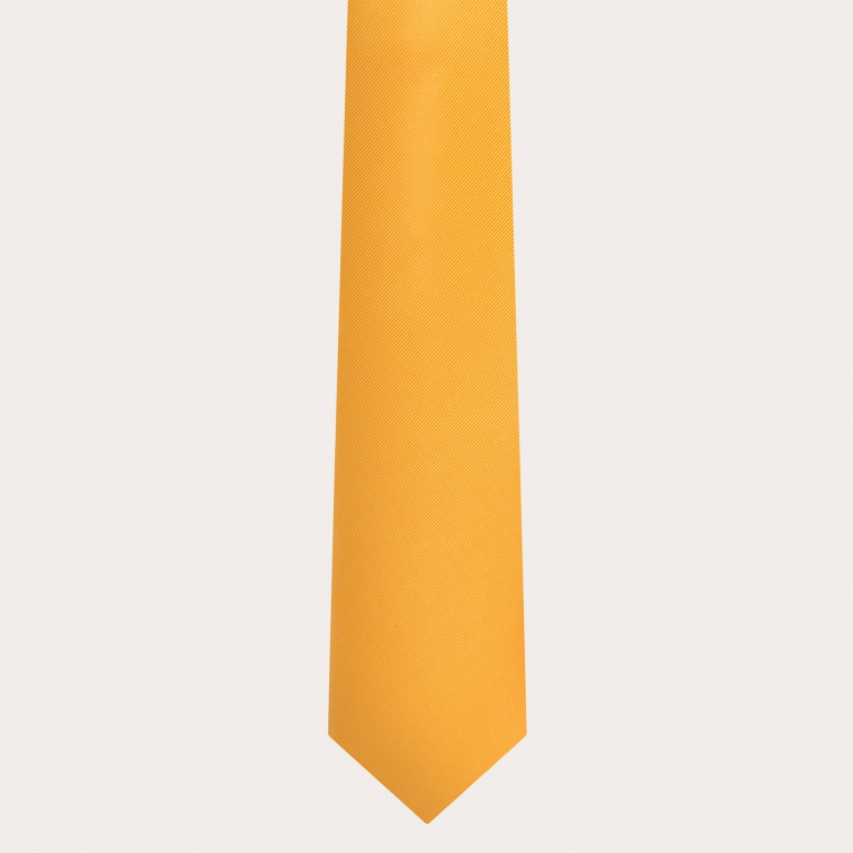 Conjunto de ceremonia corbata y pañuelo de bolsillo, amarillo