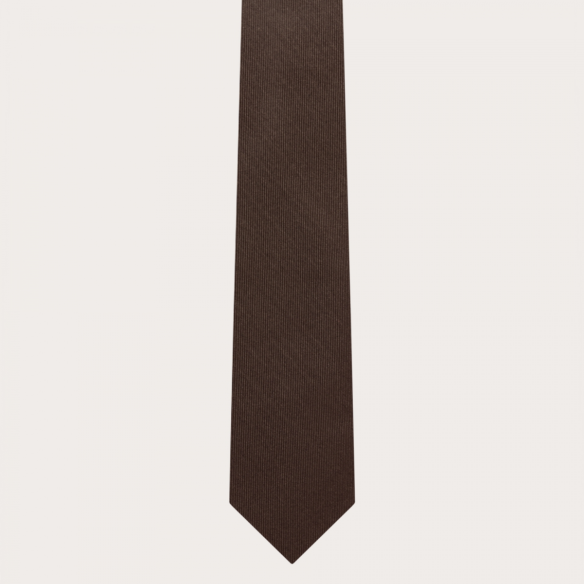 BRUCLE Schillerndes Set aus braunfarbener Krawatte und Einstecktuch