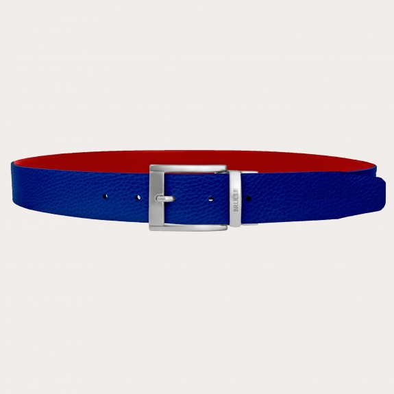 BRUCLE Cintura reversibile blu royal e rossa