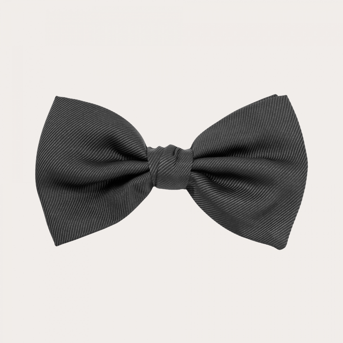 BRUCLE Silk bow tie, anthracite grey