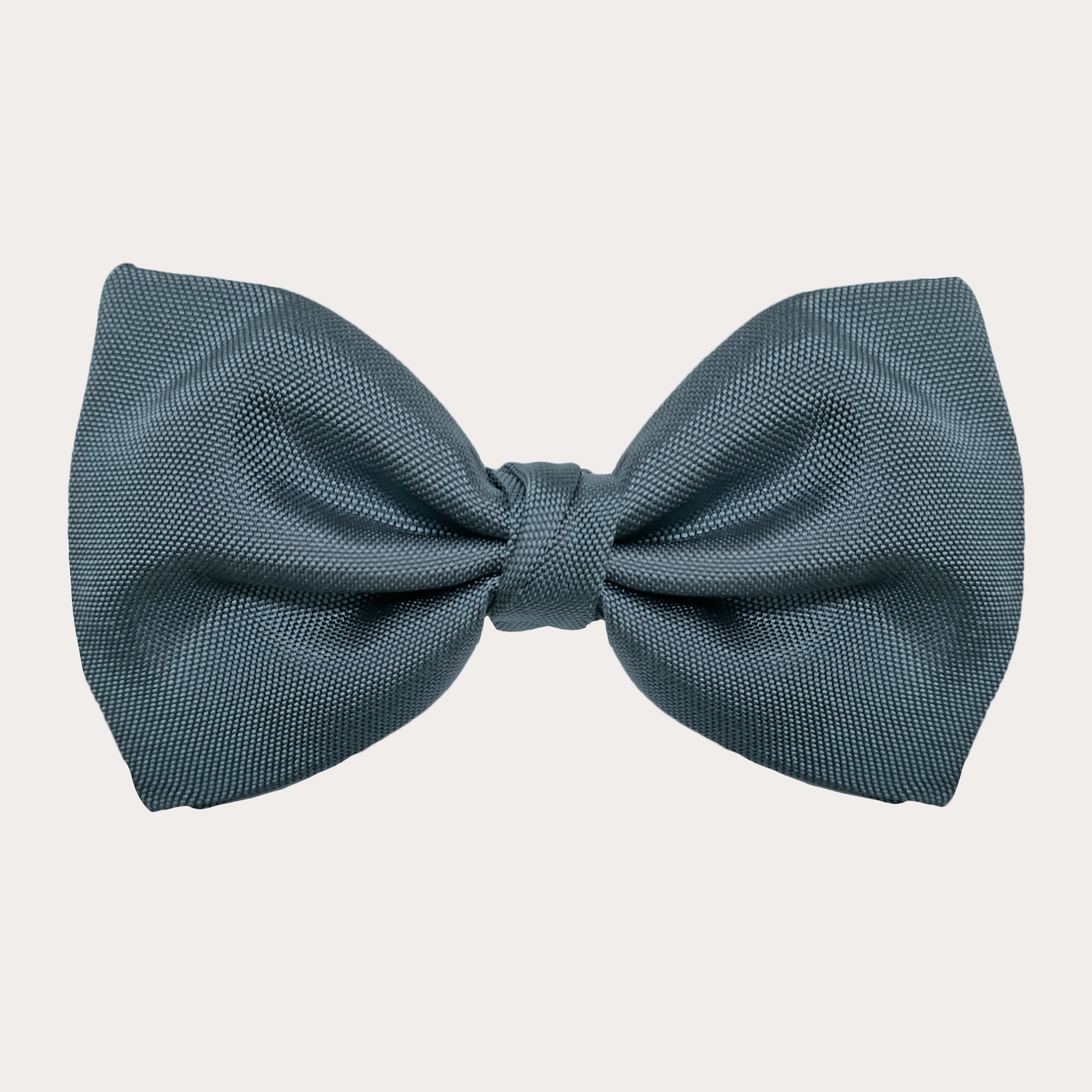 BRUCLE Silk pre-tied bow tie in dusty blue jacquard silk