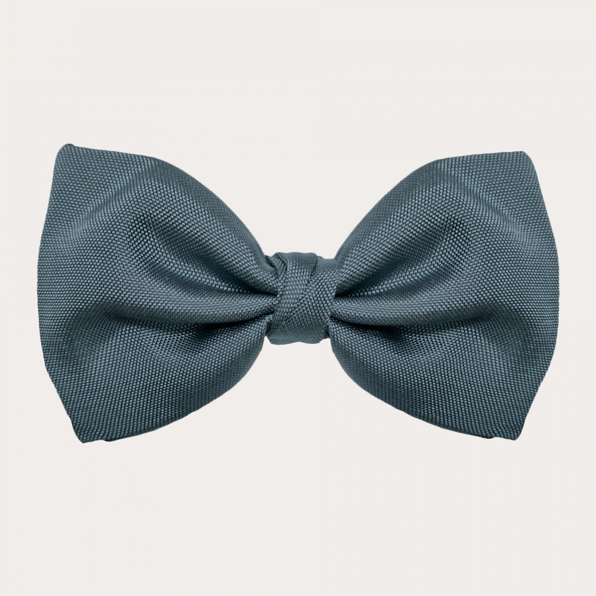 BRUCLE Elegant set of elastic suspenders, bow tie and pocket square in dusty blue jacquard silk