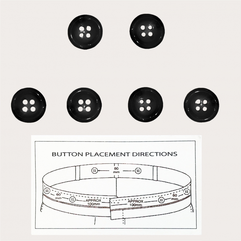 Boutons pour bretelles noir