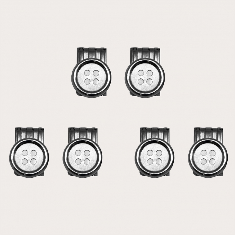 KnopfClipse  silberne für Hosenträger