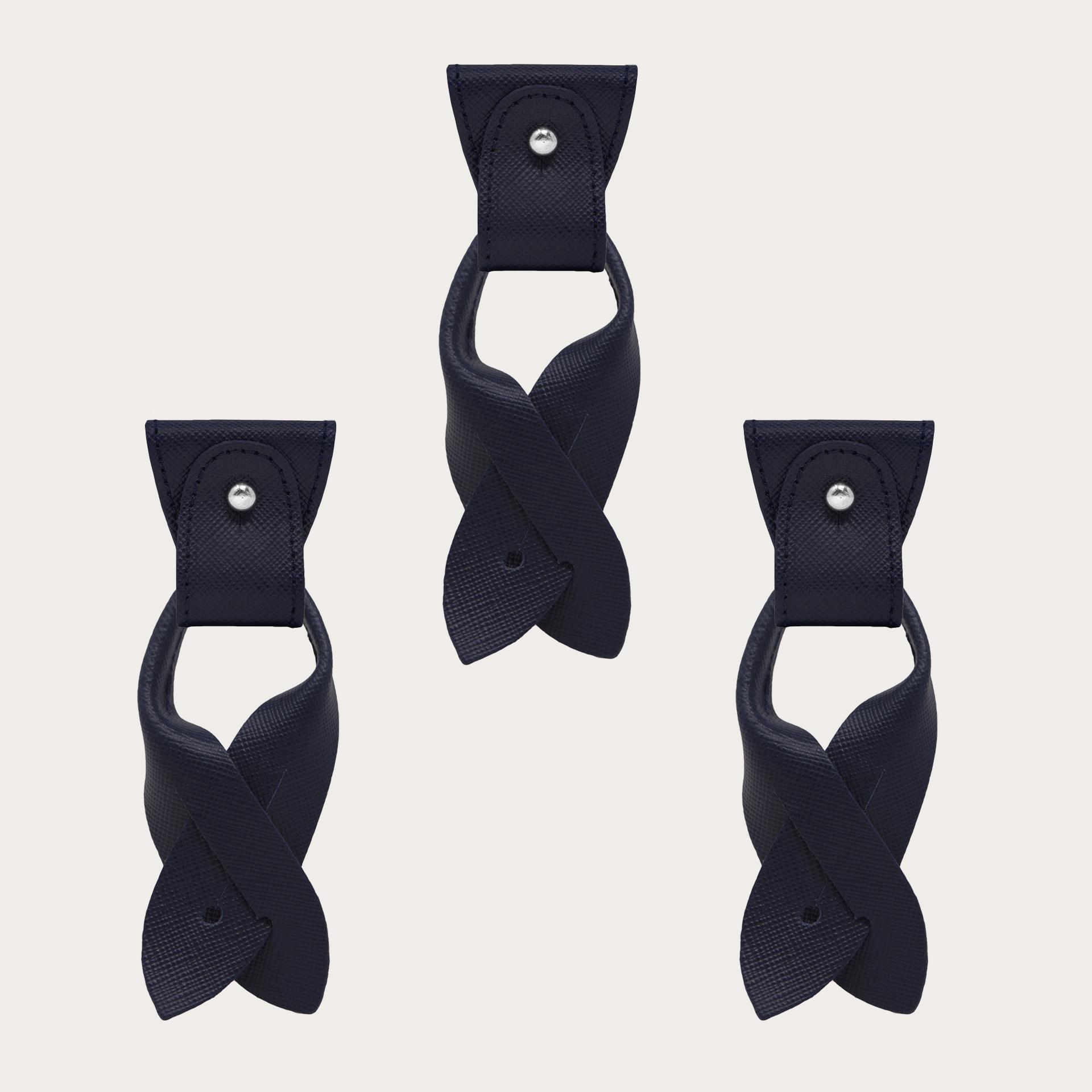 Baffi in pelle set 3 pz. colore nero