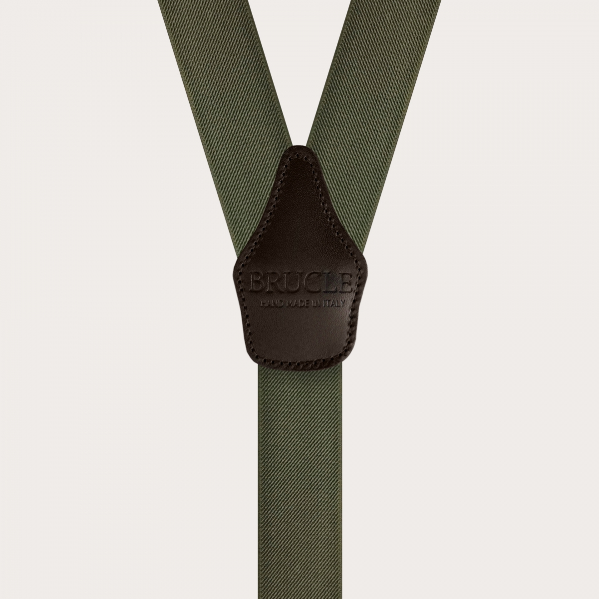 BRUCLE Y-förmige, olivgrüne, elastische Hosenträger