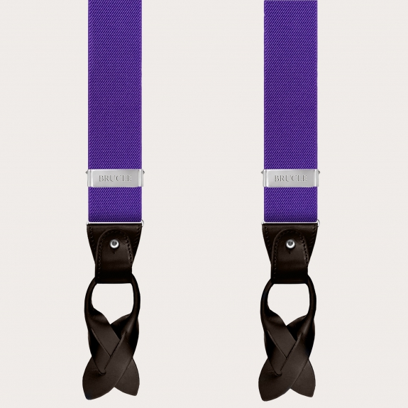 BRUCLE Y-förmige elastische Hosenträger violett