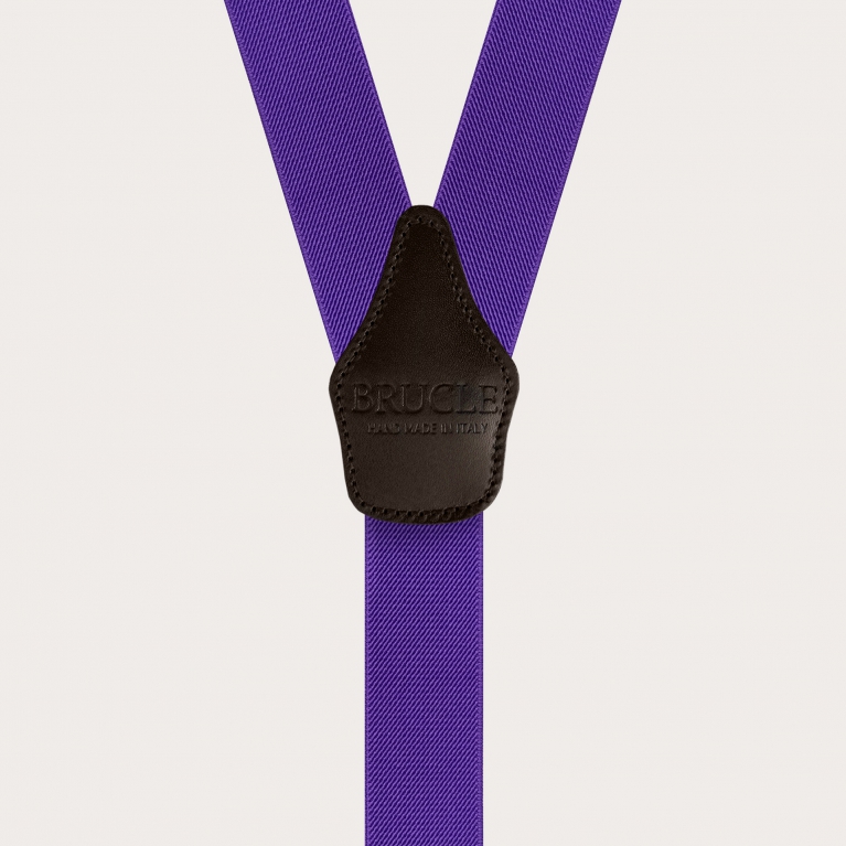 Y-förmige elastische Hosenträger violett