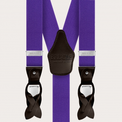 Y-förmige elastische Hosenträger violett