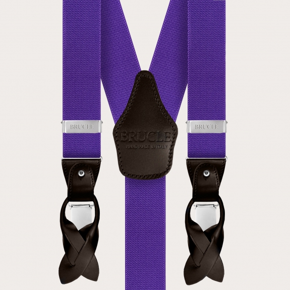 BRUCLE Bretelles élastiques en forme de Y violet