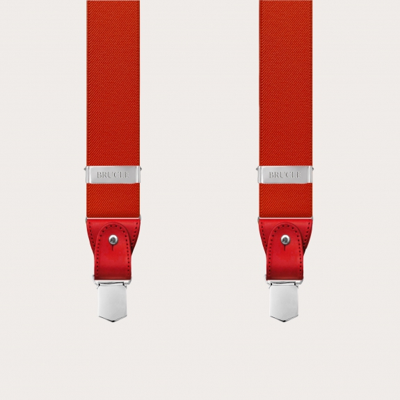 BRUCLE Y-förmige, rote, elastische Hosenträger