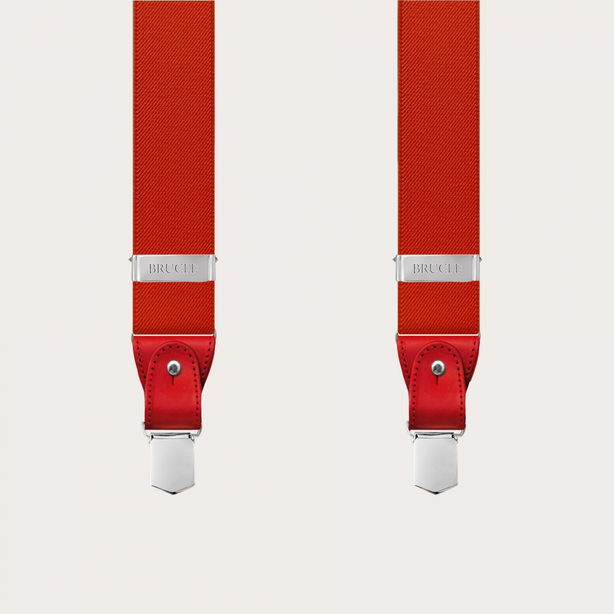 BRUCLE Bretelles élastiques en forme de Y rouge