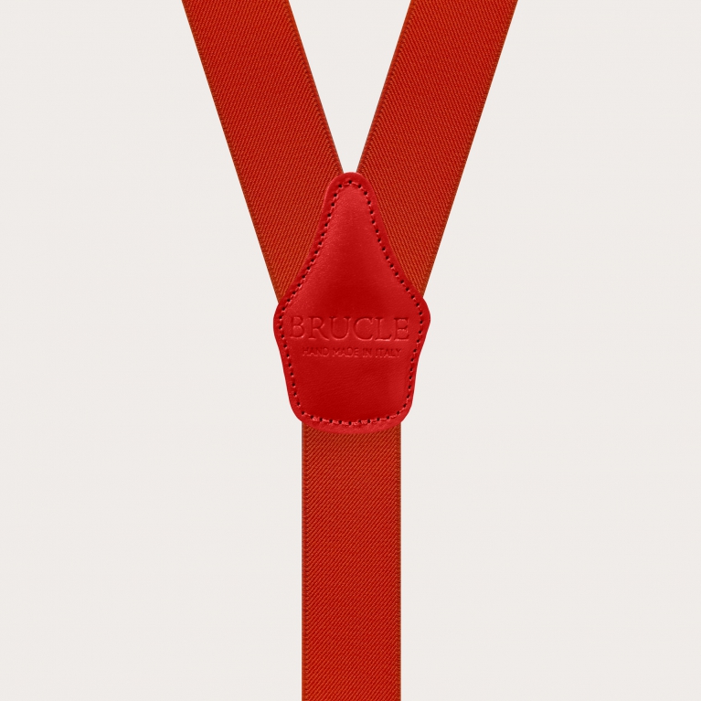 Y-förmige, rote, elastische Hosenträger