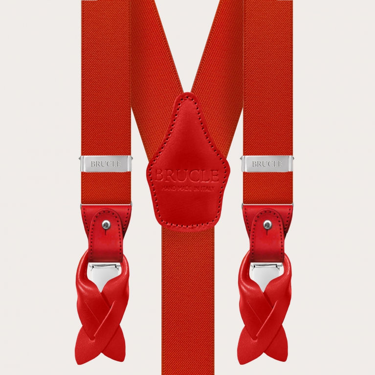 Bretelles élastiques en forme de Y rouge