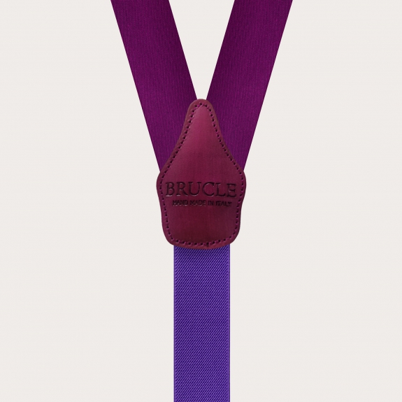 BRUCLE Tirantes en forma de Y en seda, violeta