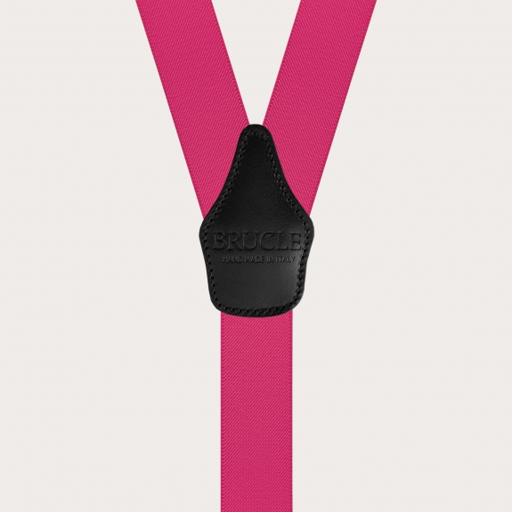 Tirantes elásticos fucsia doble uso