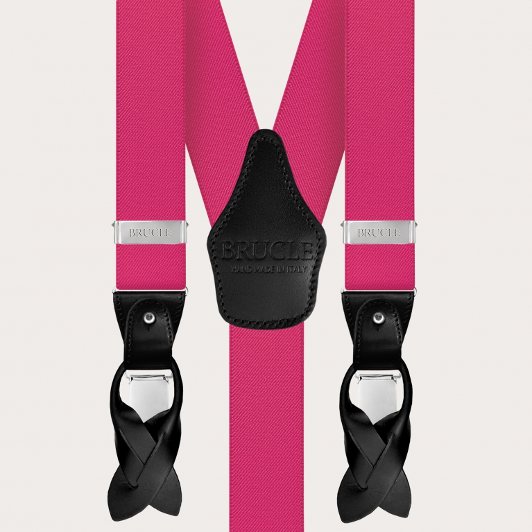 Bretelle elastiche doppio uso fucsia