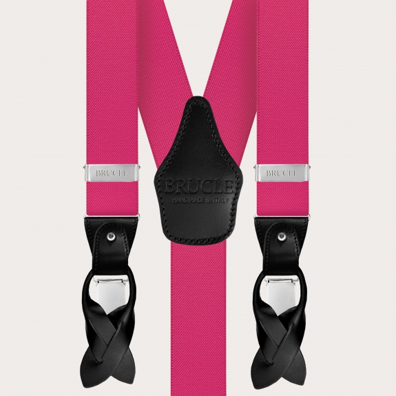 Tirantes elásticos fucsia doble uso