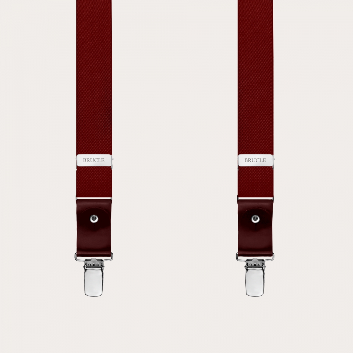 Narrow dual-use suspenders, burgundy