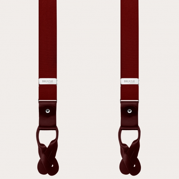 Tirantes estrechos de doble uso, burdeos