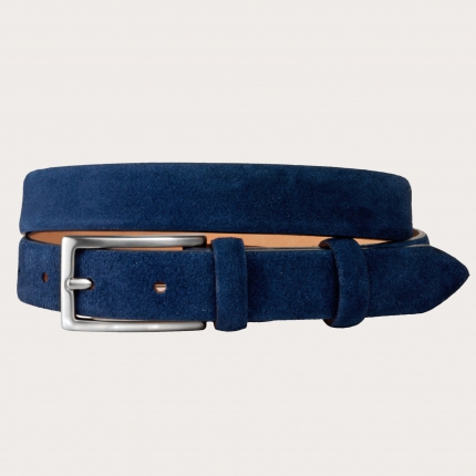 Blue suede women's belt
