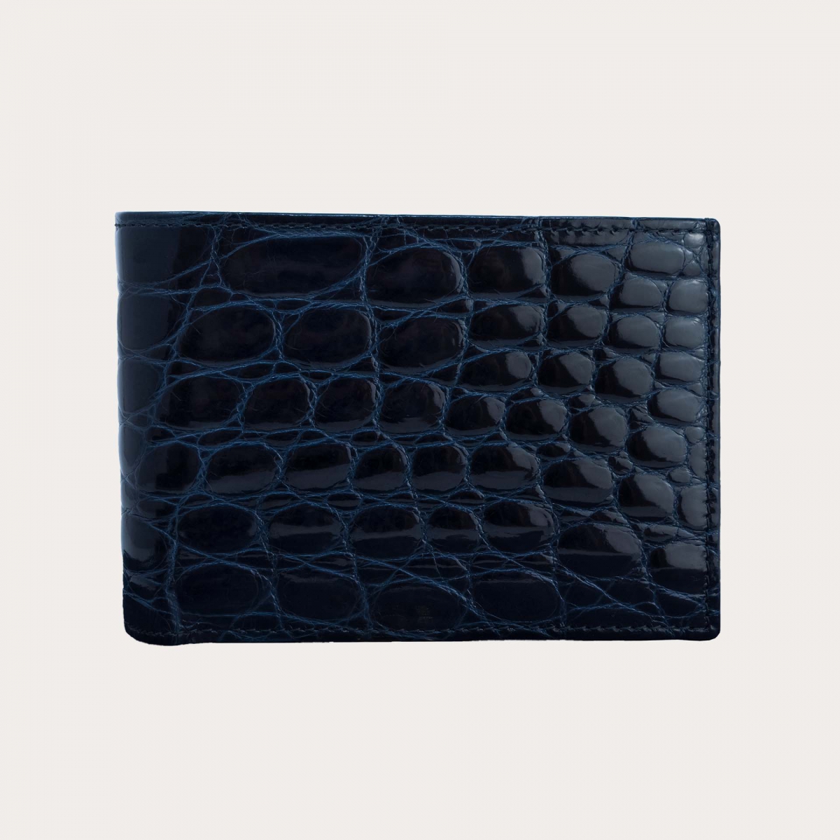 Double side Blue/BLACK Genuine Crocodile Leather Skin Men's