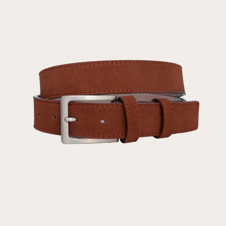 Cintura scamosciata cognac