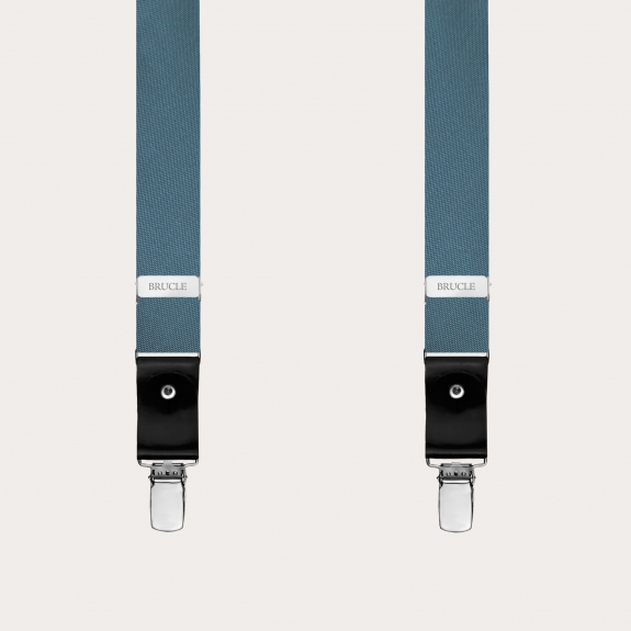 BRUCLE Elegant thin sugar paper colored silk suspenders