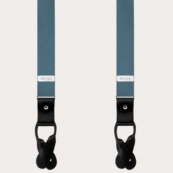 BRUCLE Elegant thin sugar paper colored silk suspenders
