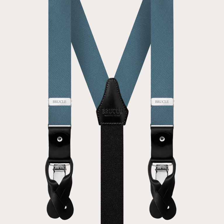 Elegant thin sugar paper colored silk suspenders