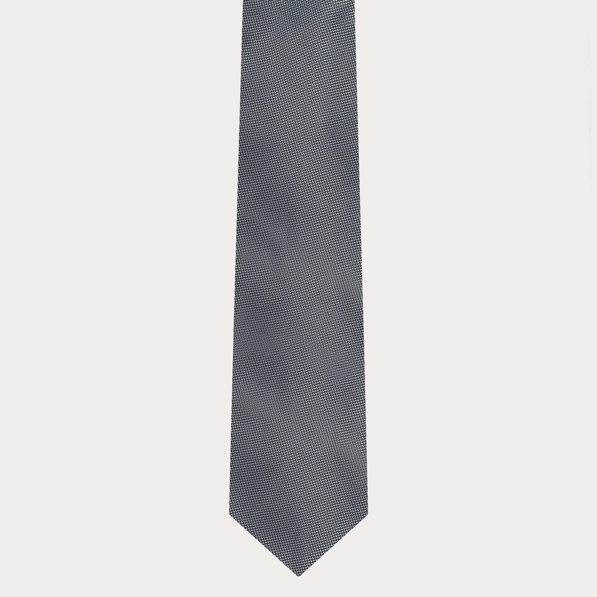 BRUCLE Elegante cravatta in seta jacquard con microfantasia argentea