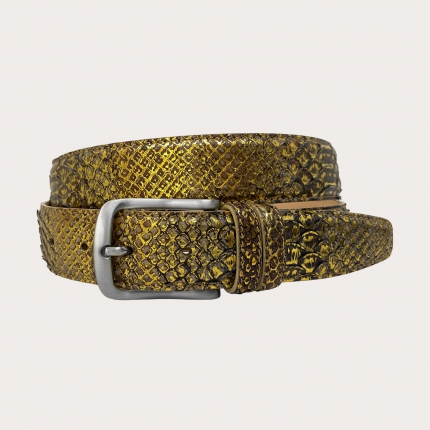 Brown golden belt in real python