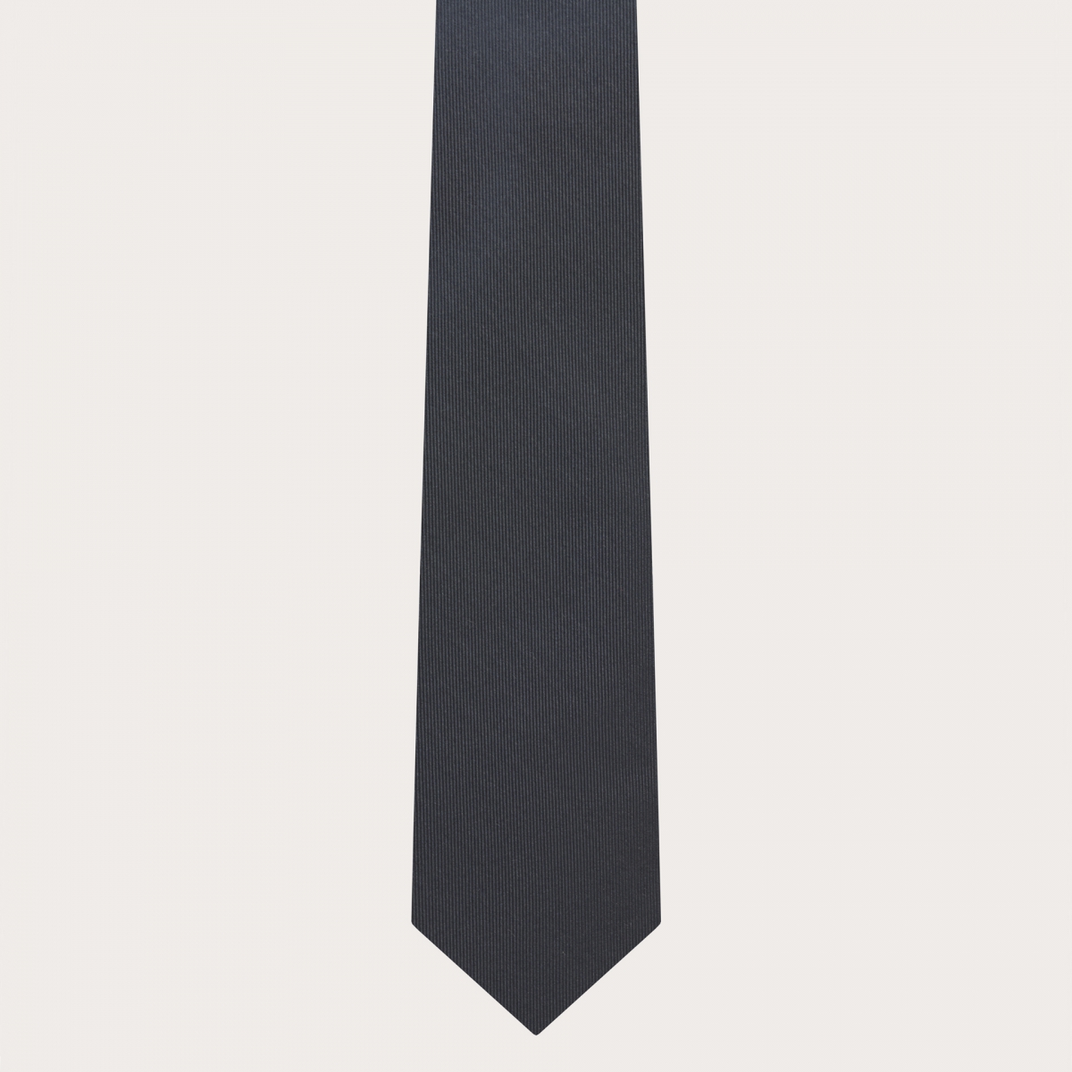 BRUCLE Conjunto de tirantes y corbata en seda gris antracita