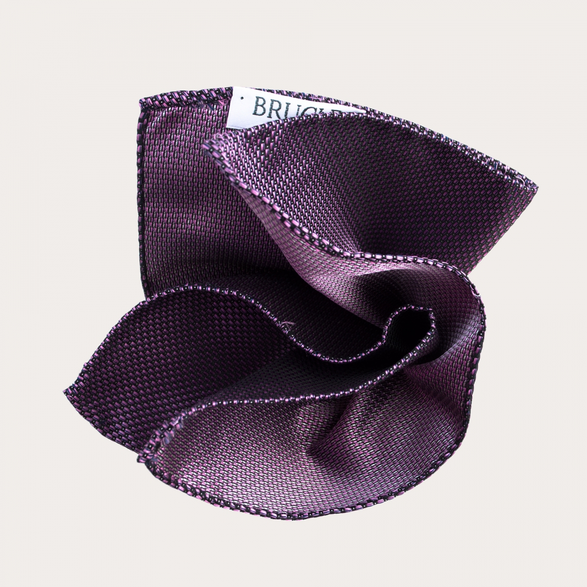 BRUCLE Conjunto completo de ceremonia en seda rosa luminosa con topos