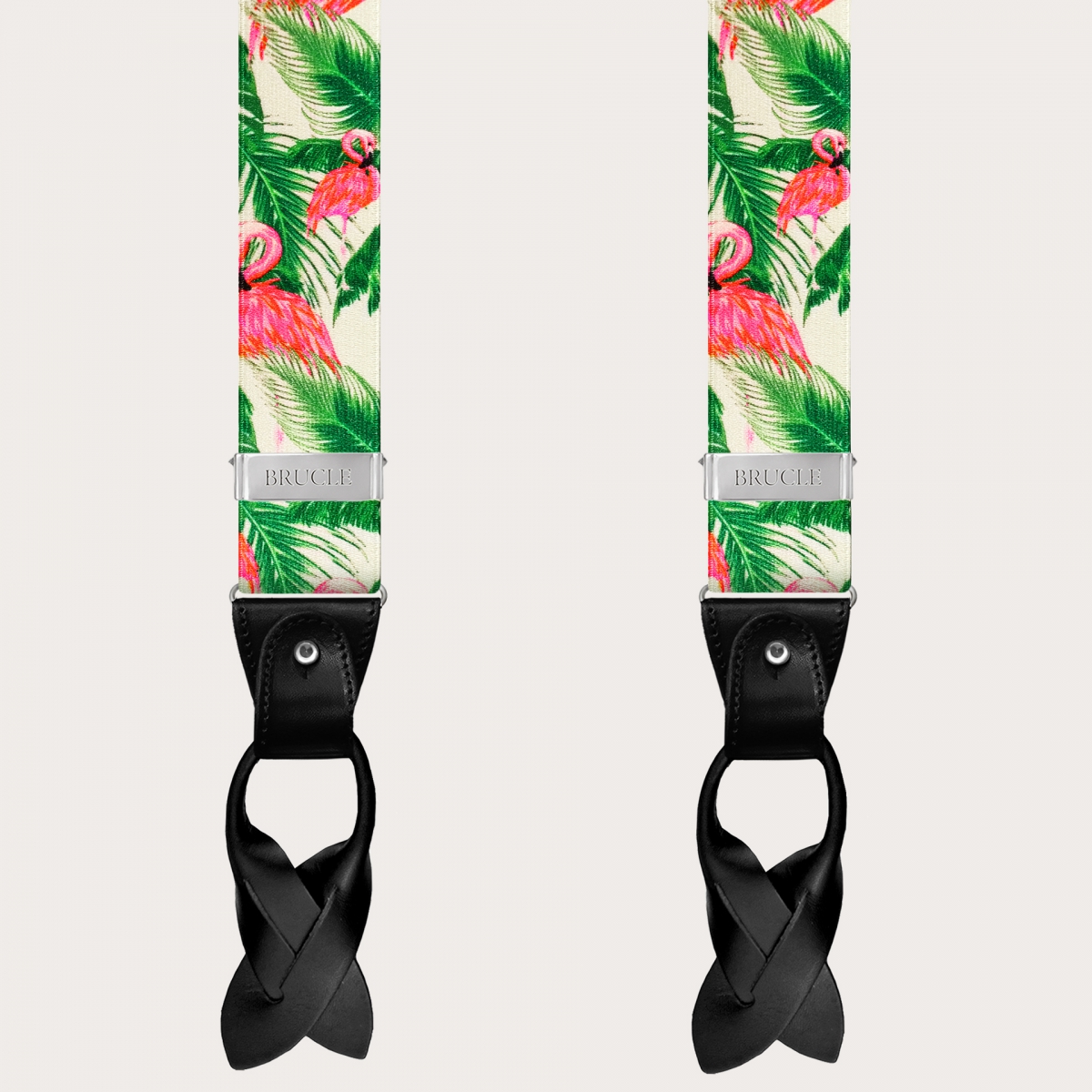 BRUCLE Tirantes unisex sin níquel, estampado flamenco